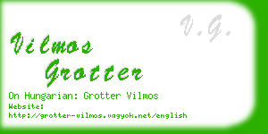 vilmos grotter business card